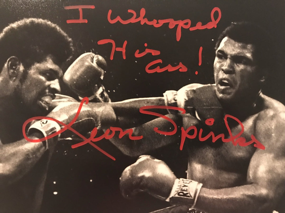 Leon Spinks Signed 8x10 Inscribed "Whooped Ali" COA Michael 8x Muhammad