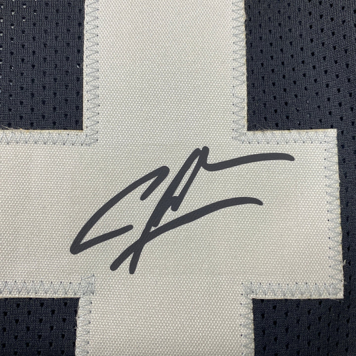 Facsimile Autographed Charles Woodson Oakland Black Reprint Jersey Size Men's XL