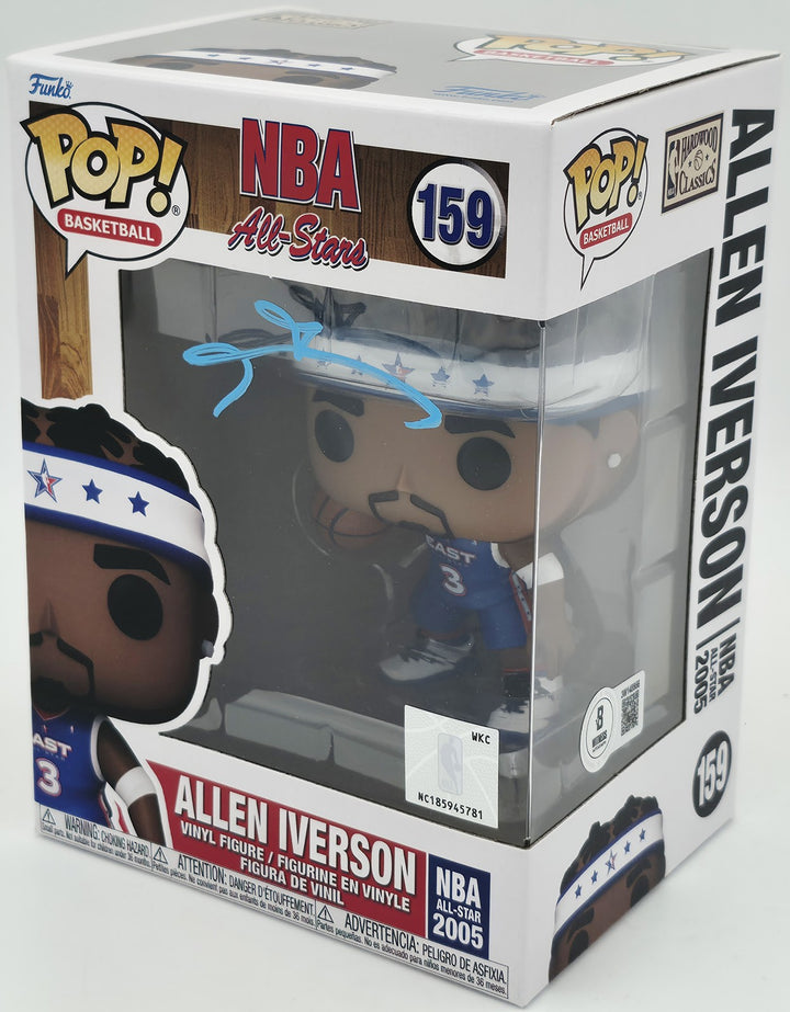 Allen Iverson Autographed Signed Funko Pop Vinyl Figurine #159 76ers Beckett Wit