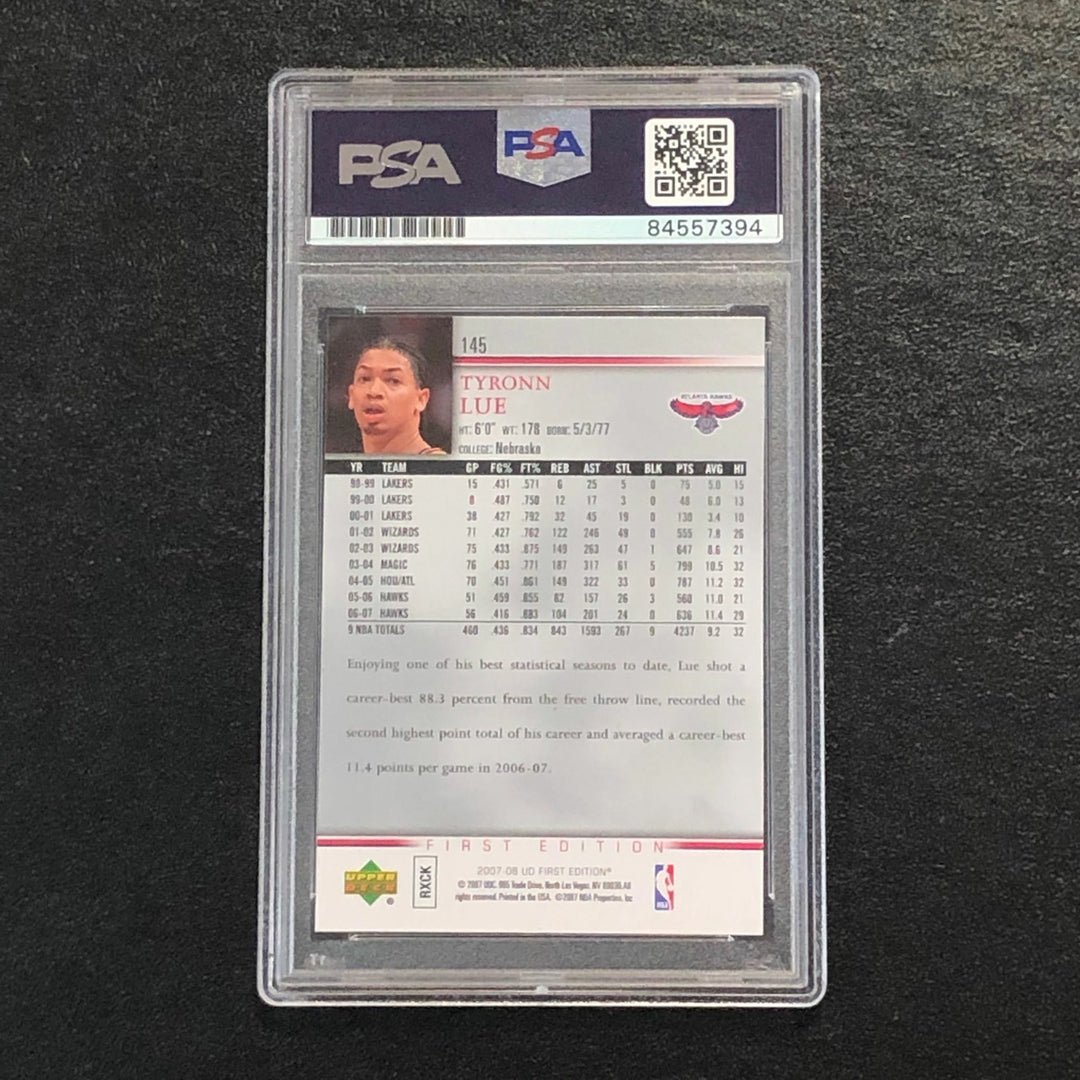 2007-08 Upper Deck First Edition #145 Tyronn Lue Signed Card AUTO PSA Slabbed Ha