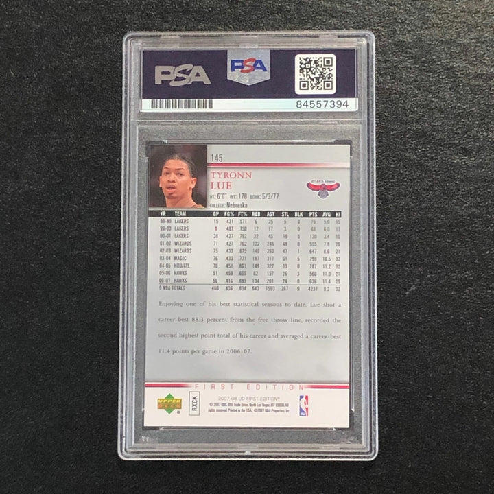 2007-08 Upper Deck First Edition #145 Tyronn Lue Signed Card AUTO PSA Slabbed Ha