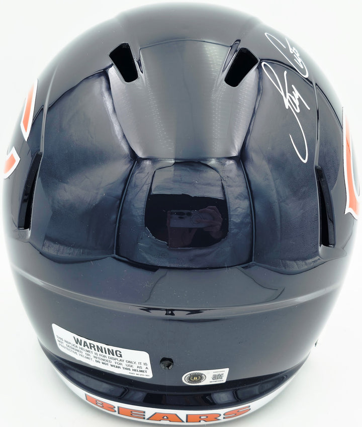 Jay Cutler Signed Bears Blue Full Size Speed Replica Helmet Beckett Witness