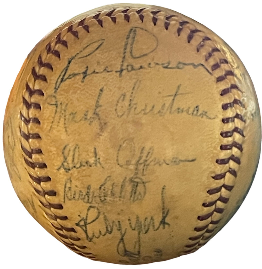 1938 Tigers Team Signed Reach OAL Baseball 24 Sigs Bing Miller/Gehringer/FOX COA