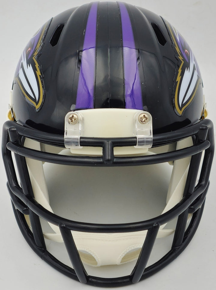 Rashod Bateman Signed Baltimore Ravens Black Speed Mini Helmet Beckett Witness