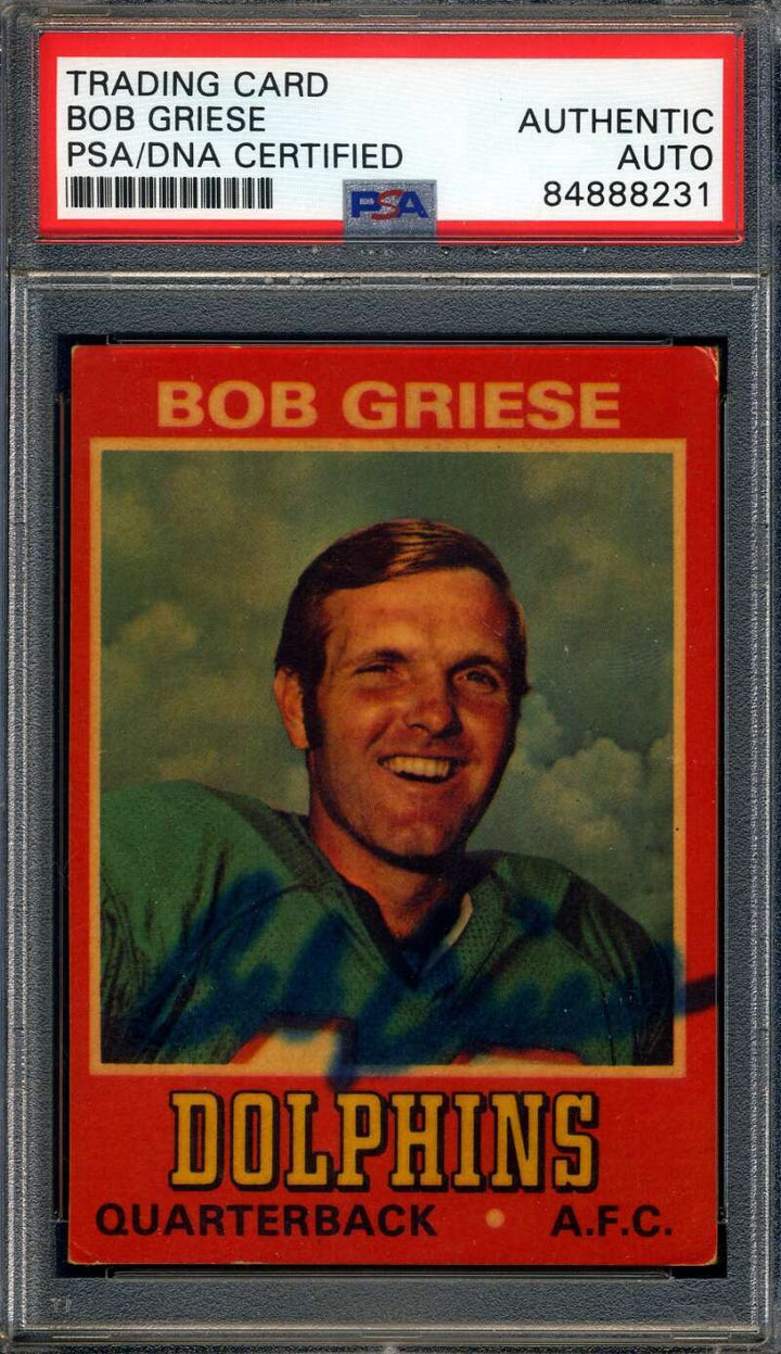 Bob Griese PSA DNA Signed 1974 Topps Wonder Bread Autograph