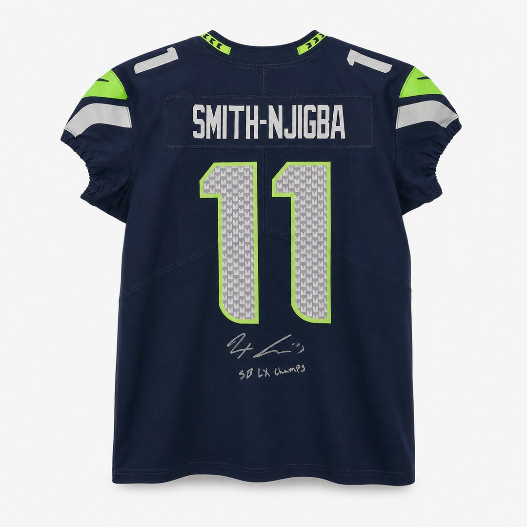 Seattle Seahawks Jaxon Smith-Njigba Signed Blue Nike Elite Jersey Size 48