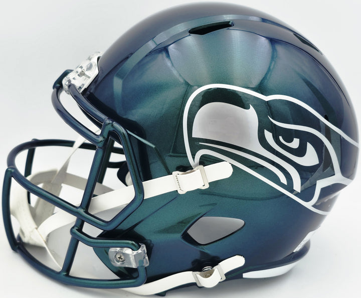 Kenneth Walker III Auto Seahawks Metallic Green Full Sz Rivalry Speed Rep