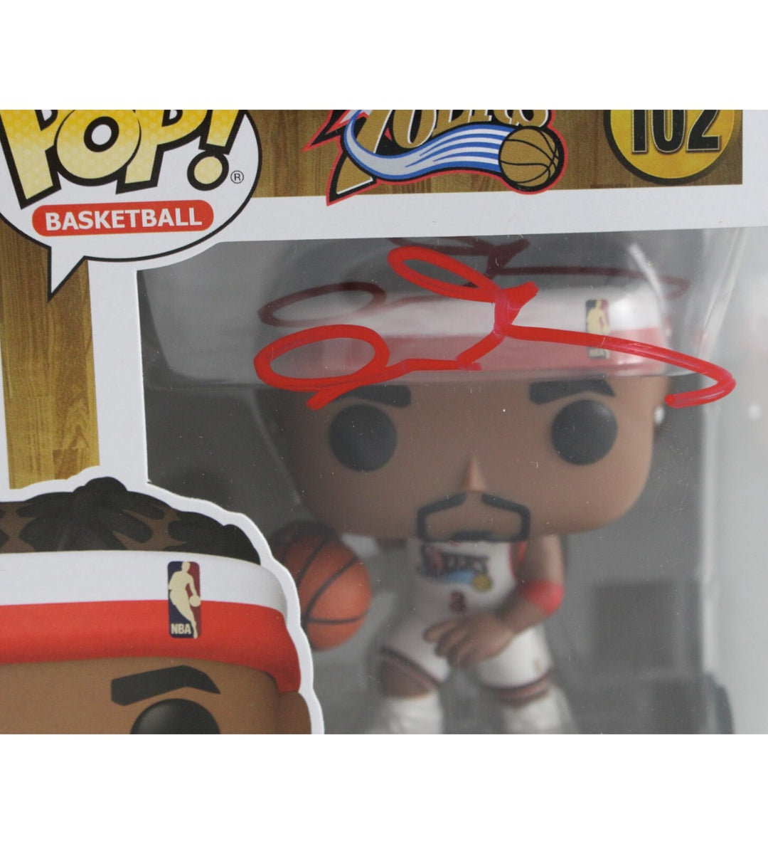 Allen Iverson Signed Philadelphia 76ers Funko Pop! #102 w/ Soft Protector 44412