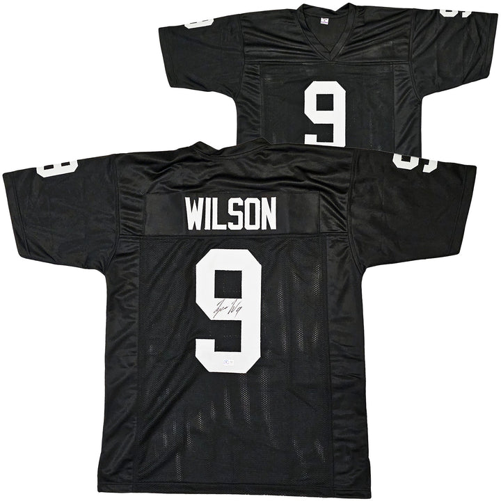 Las Vegas Raiders Tyree Wilson Signed Black Jersey Beckett BAS