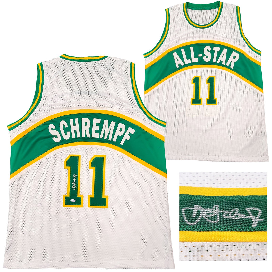 Seattle Supersonics Detlef Schrempf Autographed Signed White Jersey MCS Holo