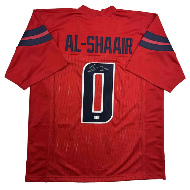 Autographed/Signed Azeez Al Shaair Houston Red Jersey Beckett BAS COA