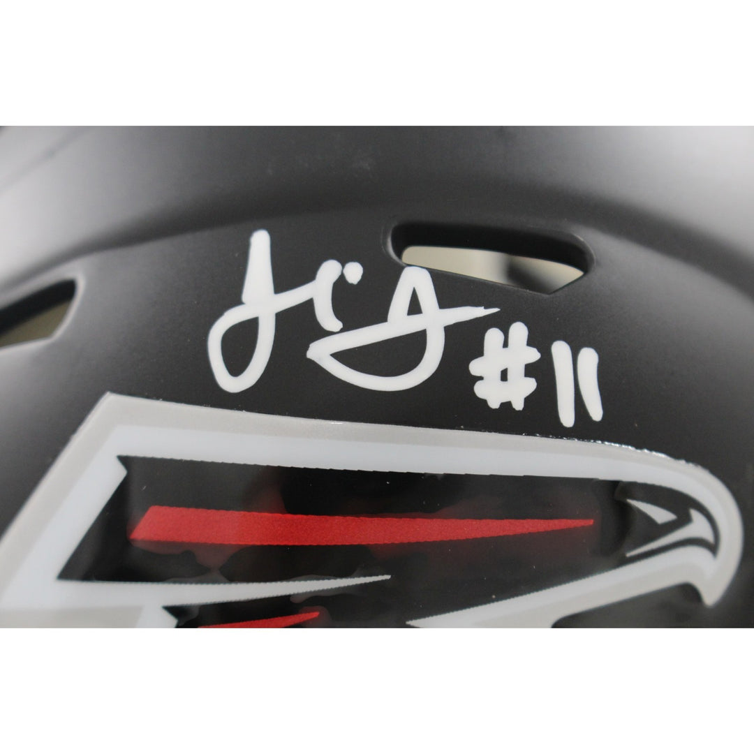 Julio Jones Autographed Atlanta Falcons Mini Helmet Beckett Witness 56458