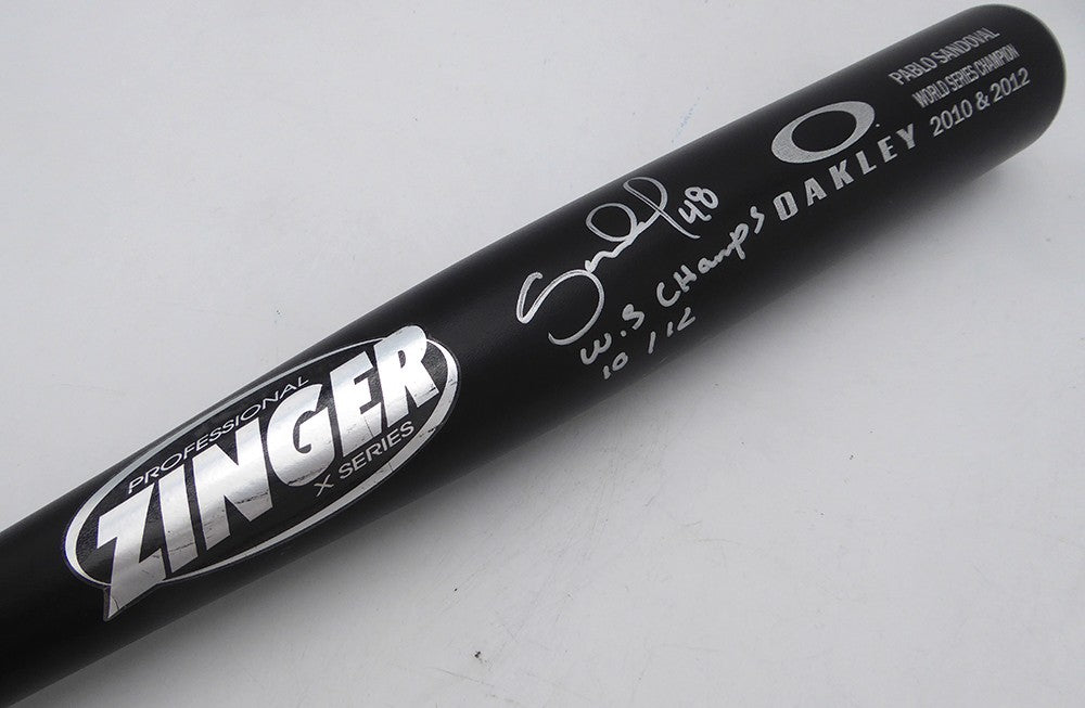 Pablo Sandoval Signed Oakley Bat Giants "WS Champs 10/12" Beckett #BU87133