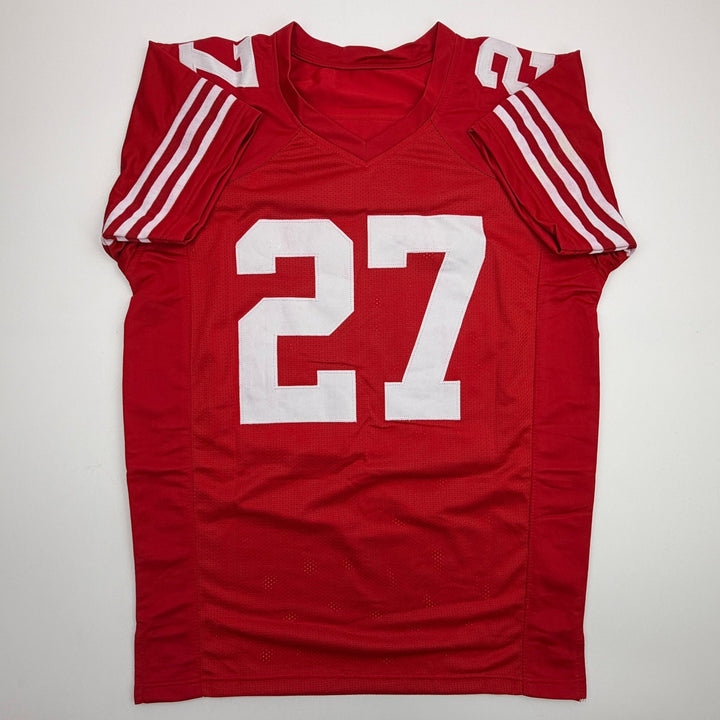 Autographed/Signed Ji'Ayir Brown San Francisco Red Jersey Beckett BAS COA
