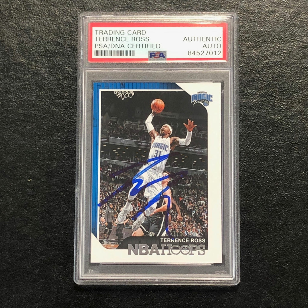 2018-19 NBA Hoops #229 Terrence Ross Signed Card AUTO PSA Slabbed Magic