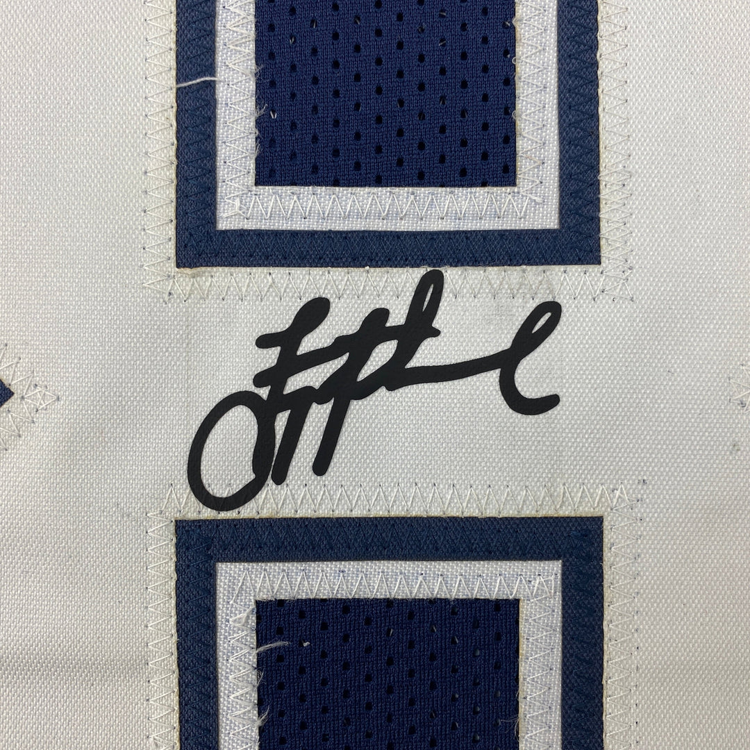 Facsimile Autographed Troy Aikman Dallas Blue Reprint Laser Jersey Size Men's XL