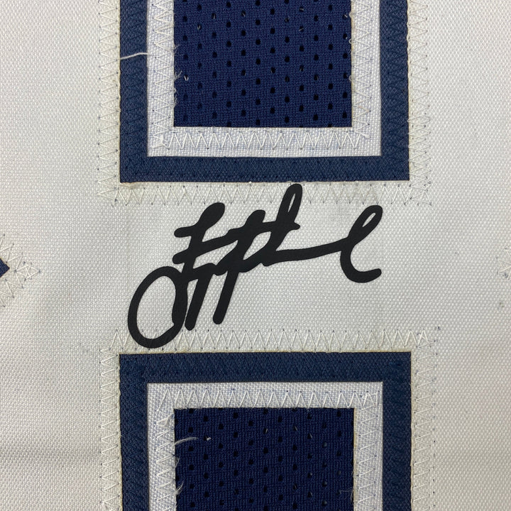Facsimile Autographed Troy Aikman Dallas Blue Reprint Laser Jersey Size Men's XL