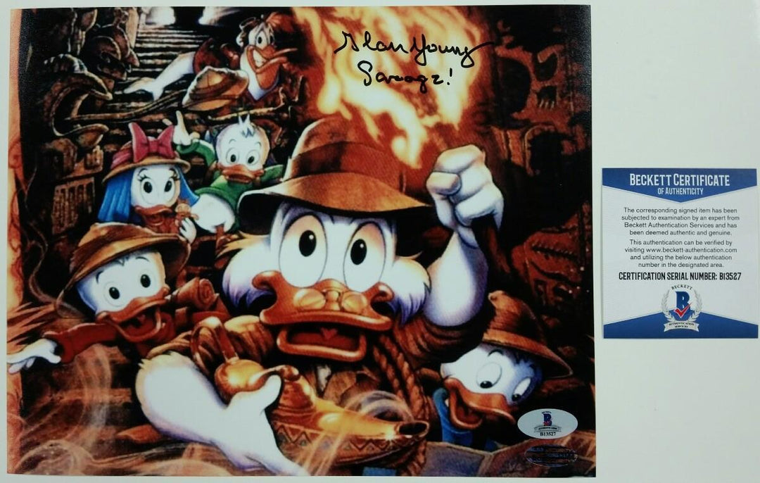 ALAN YOUNG Signed 8x10 Photo #3 Voice of Scrooge McDuck Auto w/ Beckett BAS COA