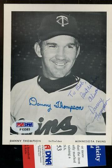 Danny Thompson D.76 Signed Team Issue 5x7 Photo Psa/dna Autograph