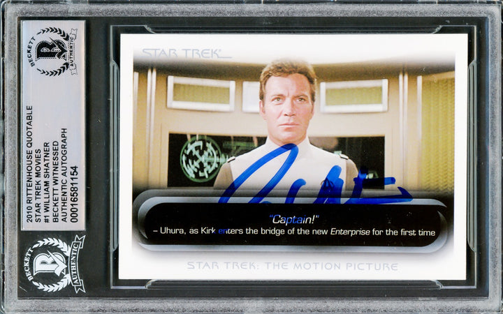 William Shatner Auto Signed 2010 Rittenhouse Quotable Card 1 Star Trek Beckett