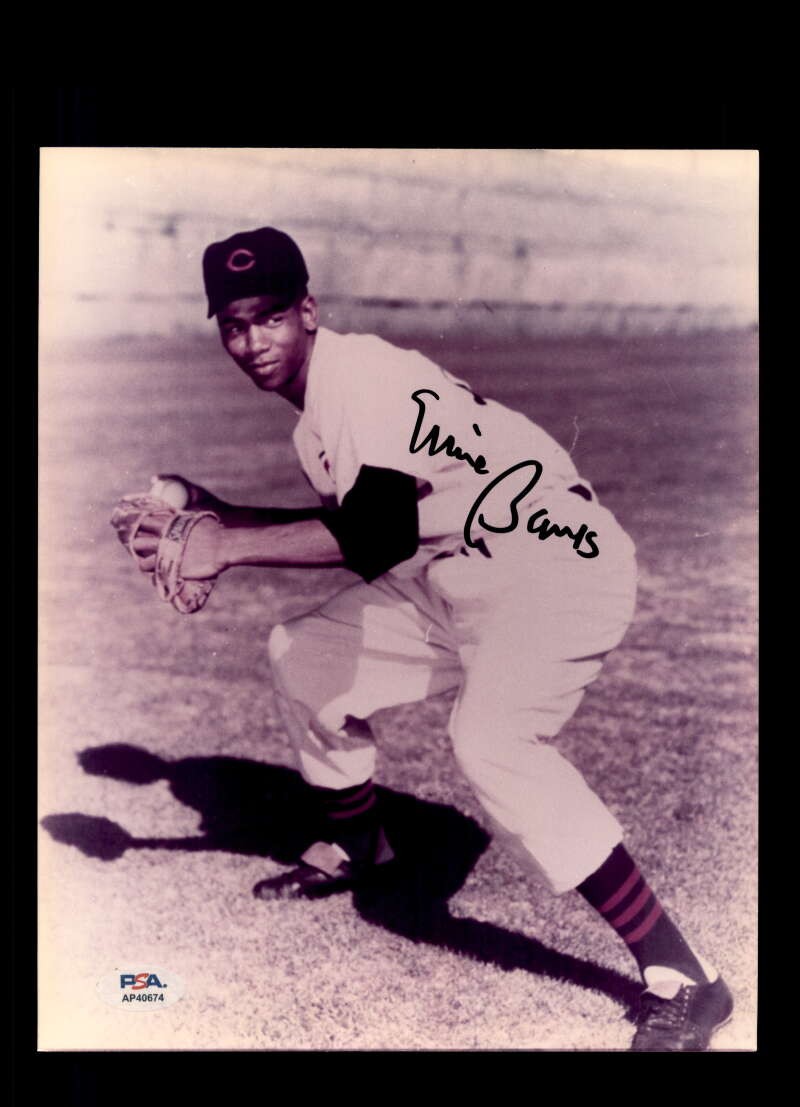 Ernie Banks PSA DNA Autographed 8x10 Photo Signed Cubs