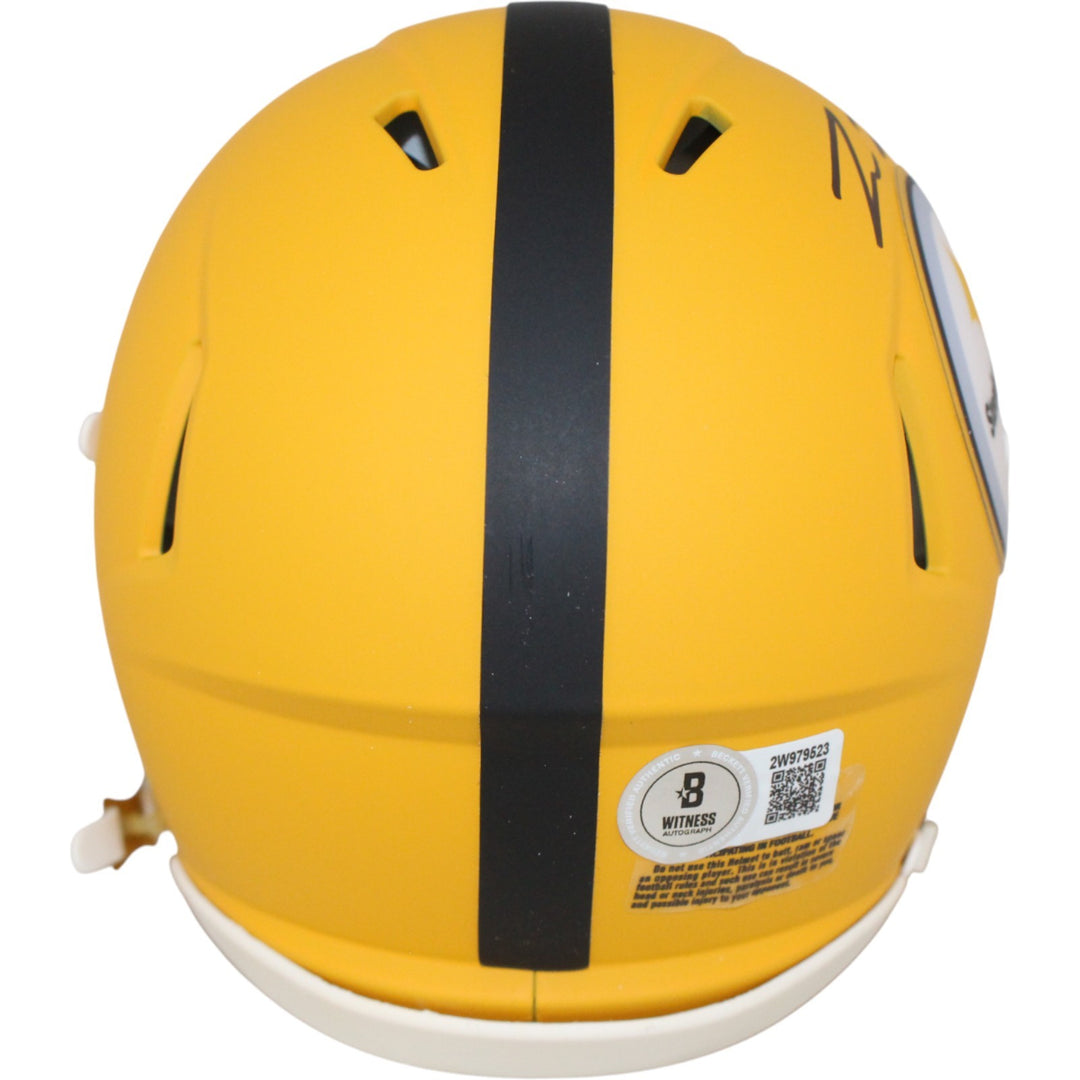 Pat Freiermuth Autographed Pittsburgh Steelers Mini Helmet 25 ALT Beckett 53145