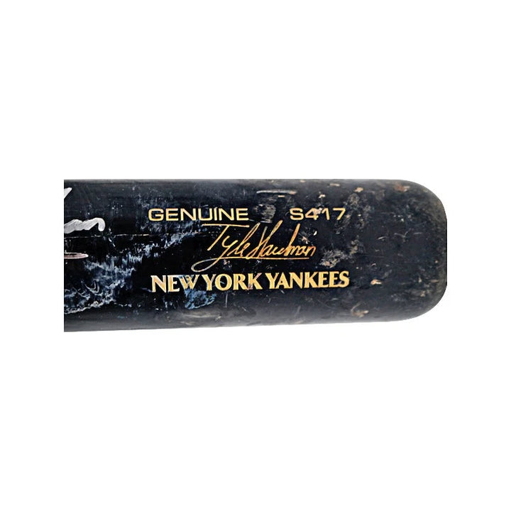 Tyler Hardman New York Yankees Autographed Burgundy/Black Louisville Slugger AA Game Used Bat (CX Auth / Hardman LOA)