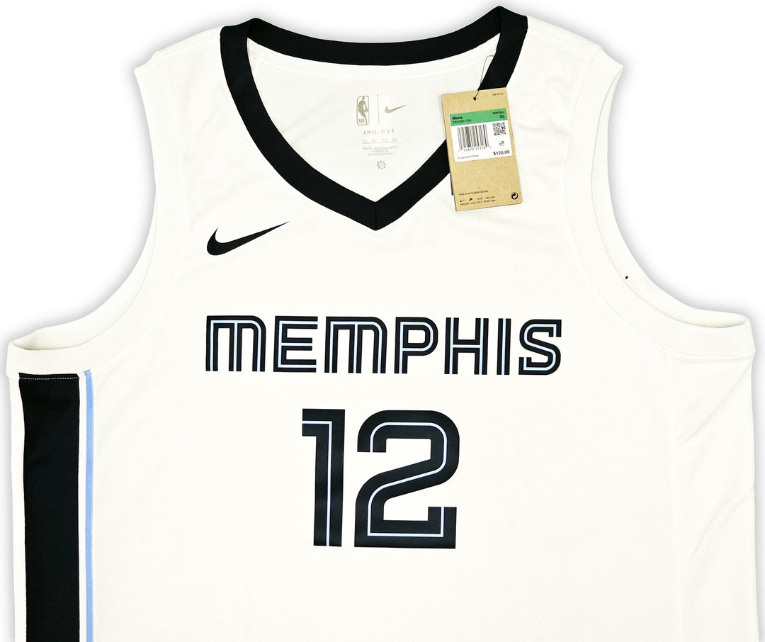 Grizzlies Ja Morant Auto White Nike Association Edt Swingman Jersey 52 Beckett