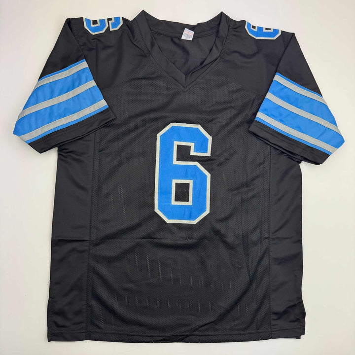 Autographed/Signed Terrion Arnold Detroit Black Jersey Beckett BAS COA