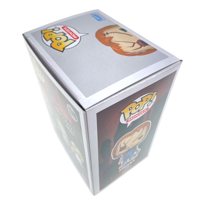Chucky Funko Pop #1249 Autographed x3 Ed Gale Alex Vincent Edan Gross JSA COA