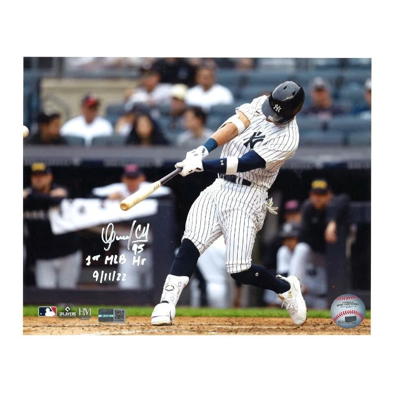 Oswaldo Cabrera New York Yankees Autographed 8x10 Photo Inscribed "1st MLB HR 9/11/22" (CX Auth)