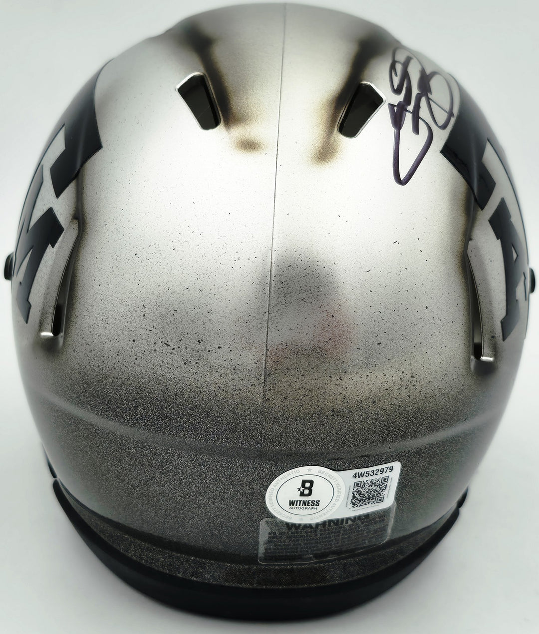 Johnny Manziel Auto Texas A&M Aggies Ice Speed Mini Helmet Beckett Witness