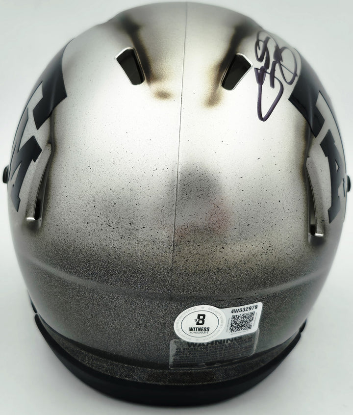 Johnny Manziel Auto Texas A&M Aggies Ice Speed Mini Helmet Beckett Witness