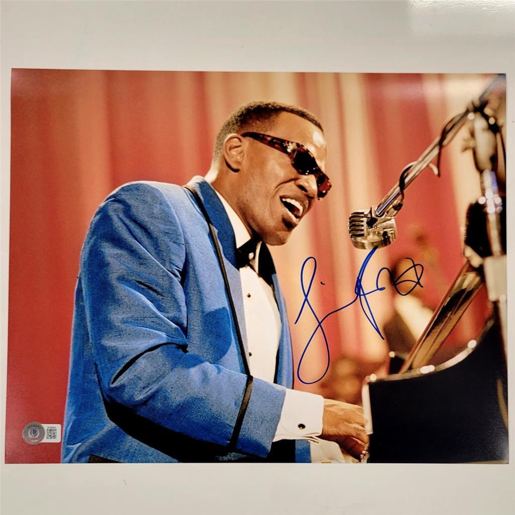 Jamie Foxx signed Ray Charles 11x14 photo autograph ~ Beckett BAS holo