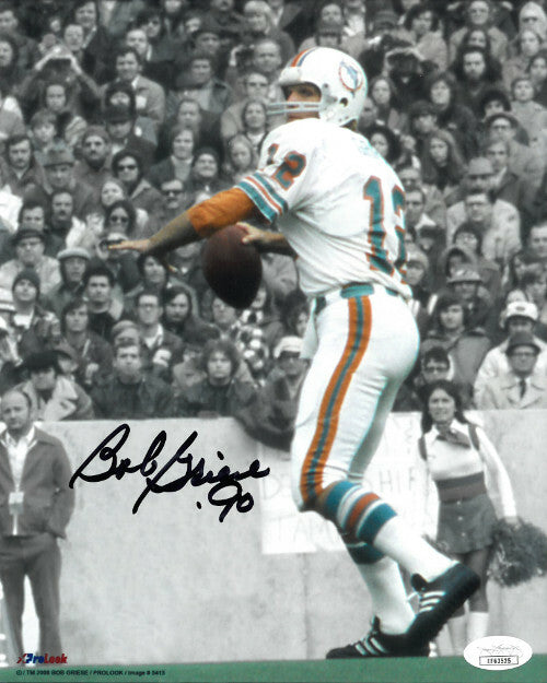 Bob Griese signed Miami Dolphins Spotlight NFL 8x10 Photo w/ '90 Insc- JSA (HOF)