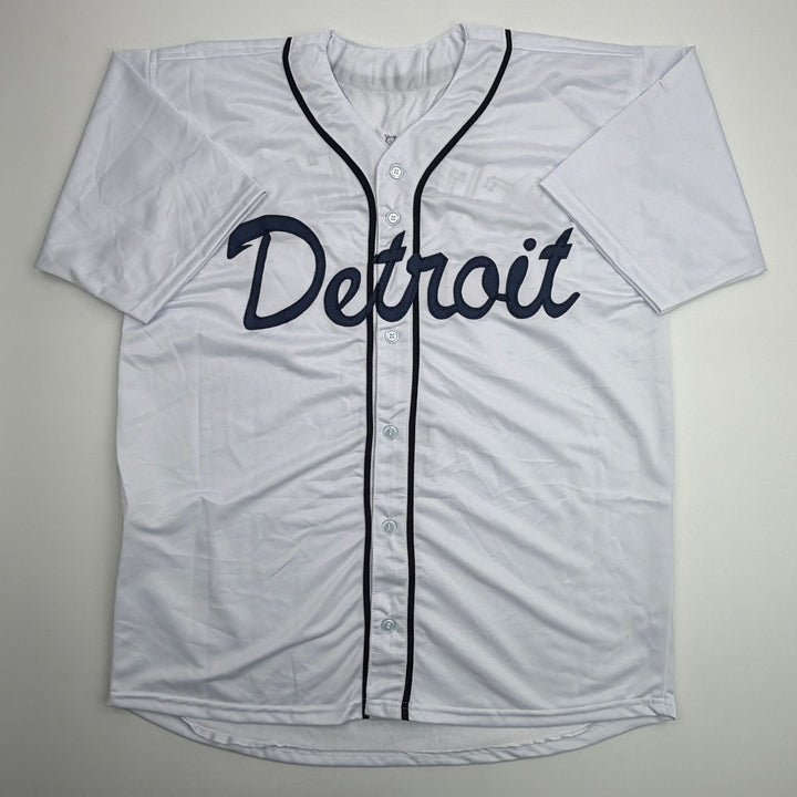 Facsimile Autographed Kevin McGonigle Detroit White Reprint Jersey Size Men's XL