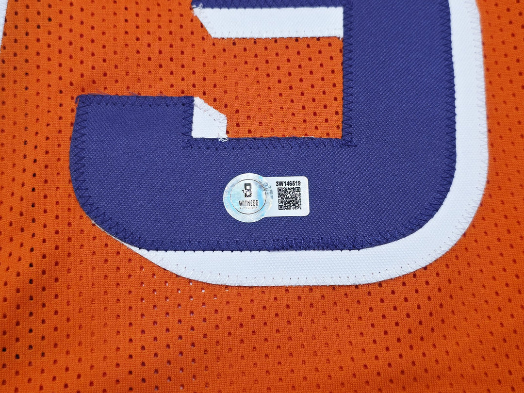 Phoenix Suns Steve Nash Autographed Signed Orange Stat Jersey Beckett Wit