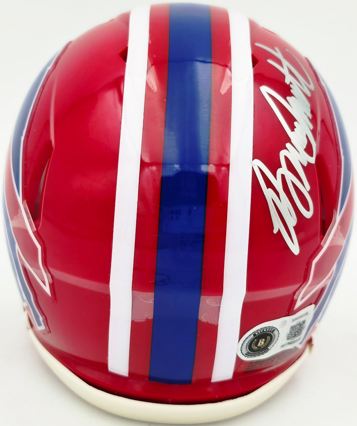 Bruce Smith Signed Buffalo Bills Red 1987-2001 Throwback Speed Mini Helmet