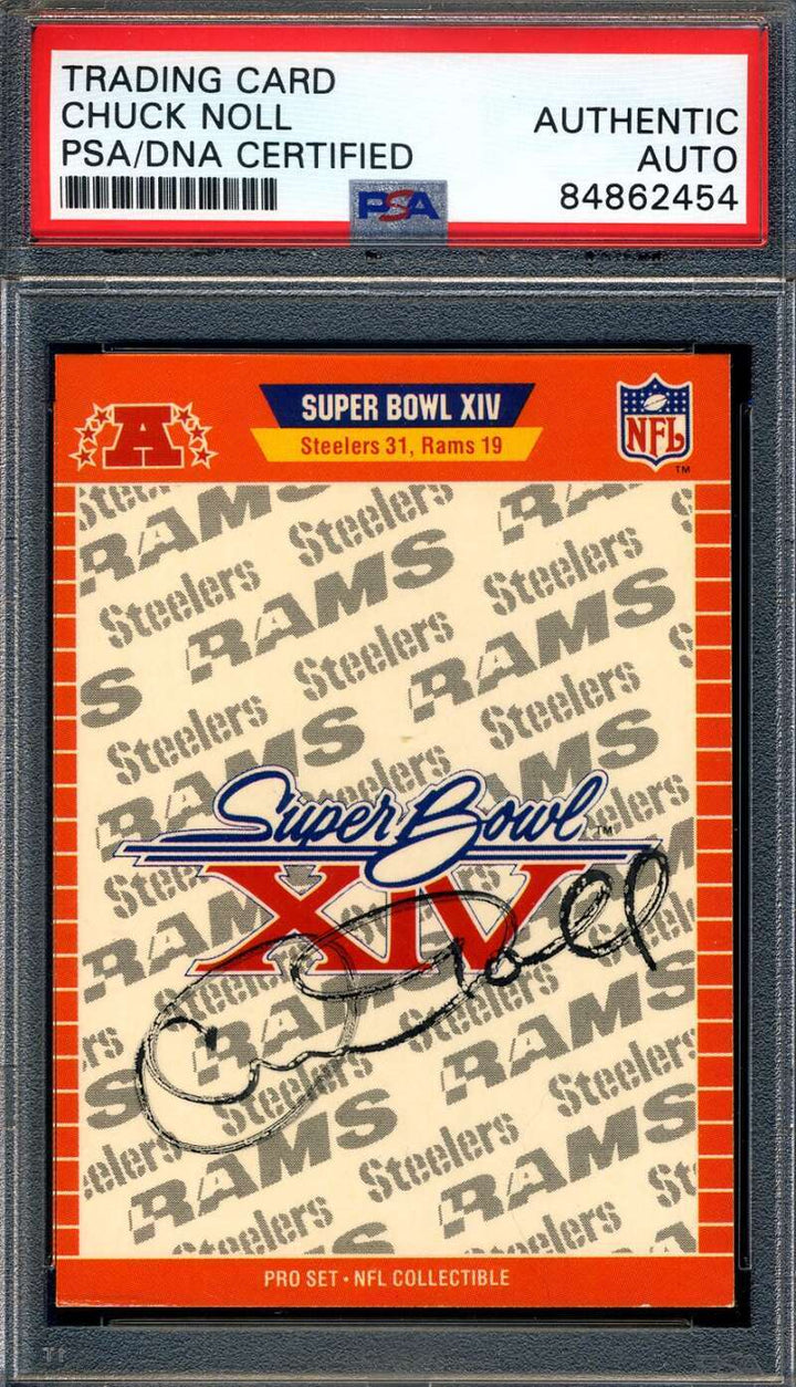 Chuck Noll PSA DNA Signed 1989 Pro Set Rookie Autograph