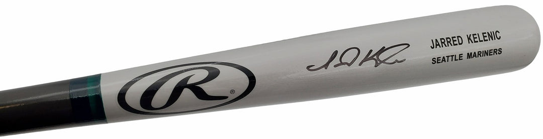 Jarred Kelenic Signed Gray Rawlings Game Model Bat Seattle Mariners Beckett