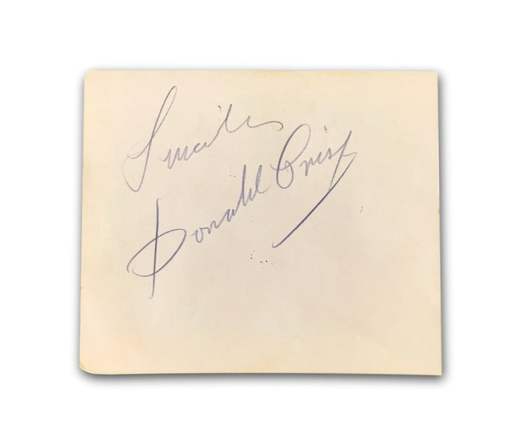 Donald Crisp / Joe E Brown Dual Signed Album Page Cut JSA COA Autograph