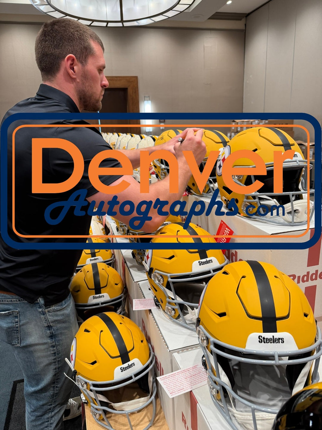 TJ Watt Autographed Pittsburgh Steelers SpeedFlex 25 Alt Helmet Beckett W 56189