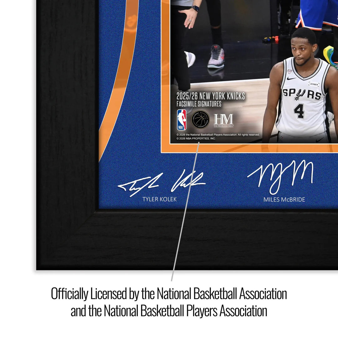 New York Knicks 2026 NBA Champions Celebration Signature Frame
