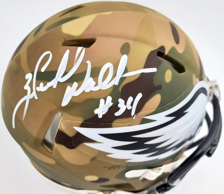 Herschel Walker Signed Philadelphia Eagles Camo Speed Mini Helmet Beckett BAS