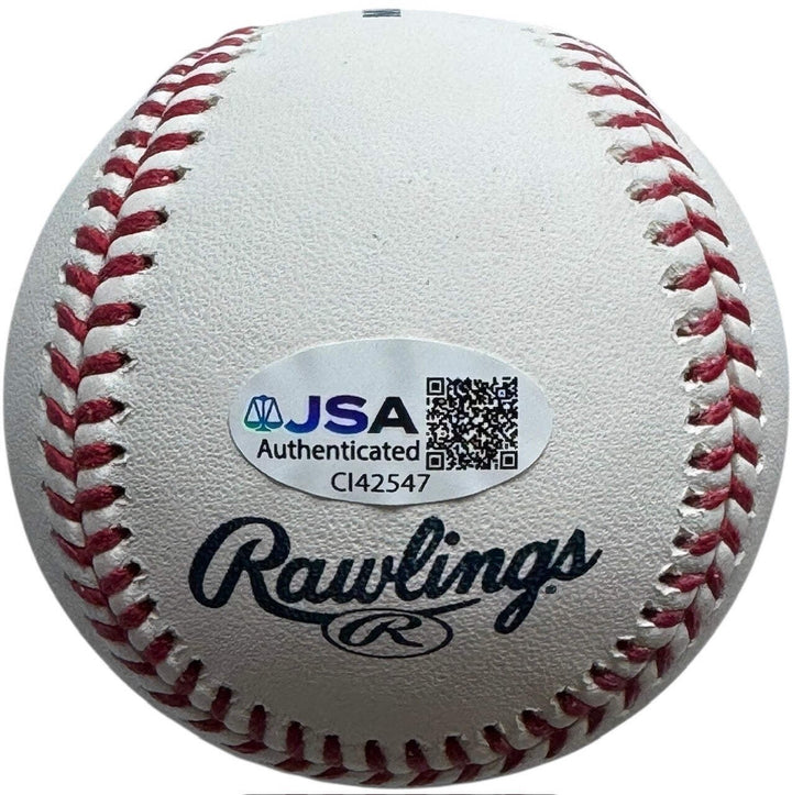 Ozzie Smith Autographed Official Hall Of Fame Logo Baseball (JSA)