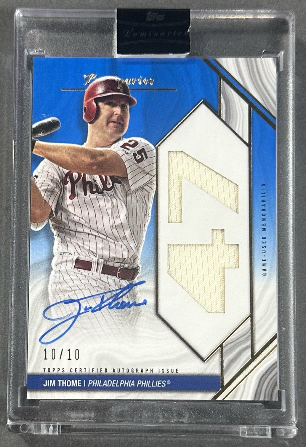 2022 Topps Luminaries HR Kings Jim Thome Auto Patch 10/10 HOF Sealed Phillies