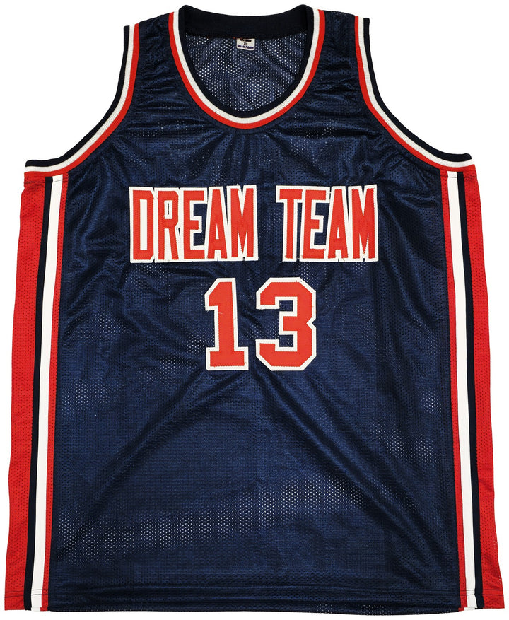 Team USA Chris Mullin Autographed Signed Blue Jersey Beckett BAS Witness