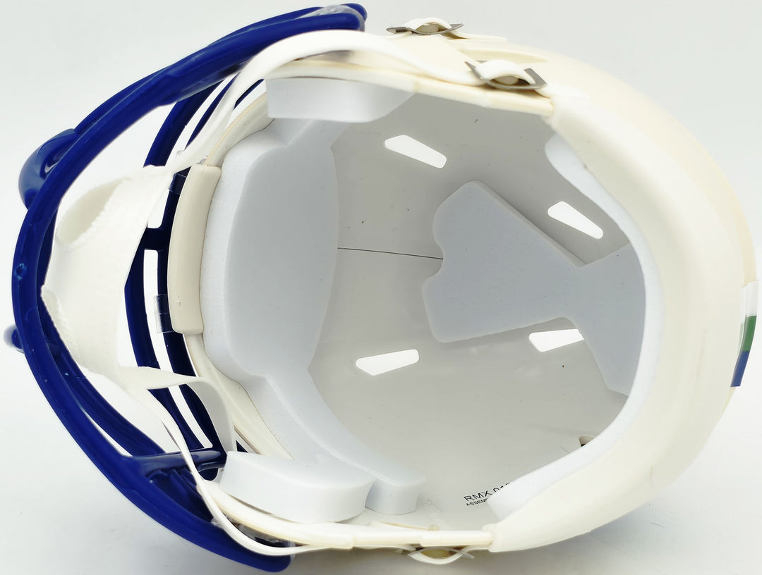 Abraham Abe Lucas Signed Seattle Seahawks Cream Retro Speed Mini Helmet MCS Holo