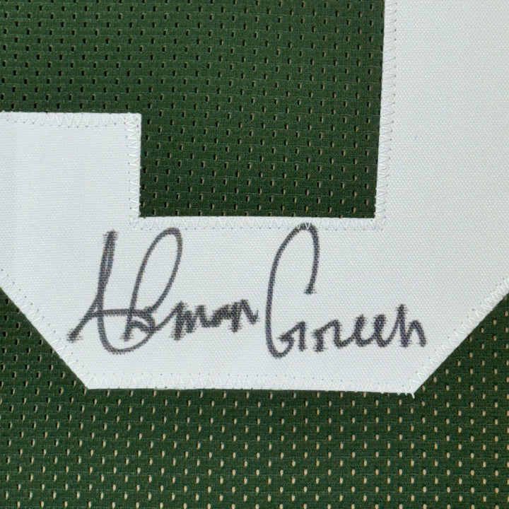Framed Signed Ahman Green 35x39 Green Bay Packers Green Jersey JSA COA