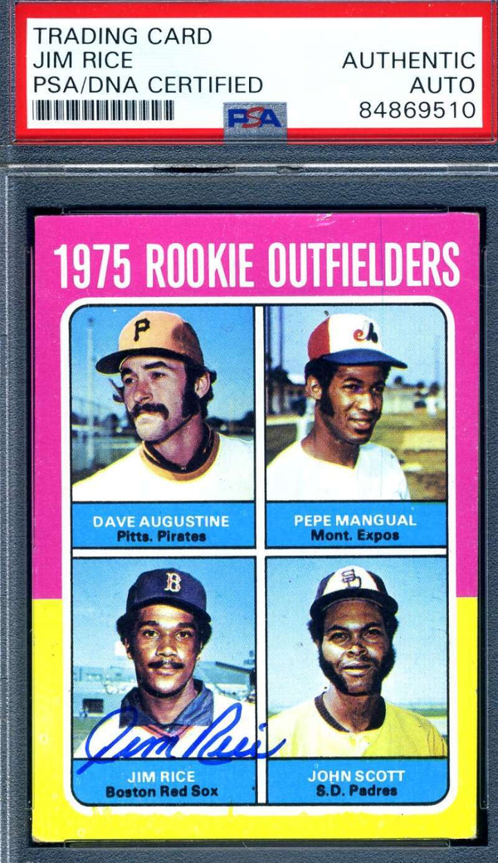 Jim Rice PSA DNA Signed 1975 Topps Rookie Autograph